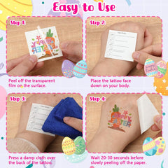 OLIKER easy to apply and remove tattoos for a mess-free Easter