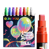 OLINGYOU window marker in eight colors for glass writing and decoration.