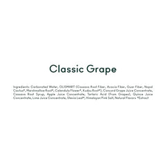 OLIPOP Classic Grape glass after pour highlights crisp fizz and aroma.