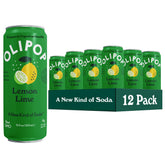 OLIPOP Lemon Lime can front view, prebiotic soda option