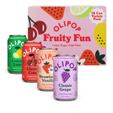 OLIPOP pantry pack front view showcasing four fruity flavors for everyday refreshment