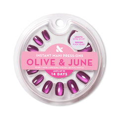 Olive & June Instant Mani size chart showing 21 sizes for a precise fit