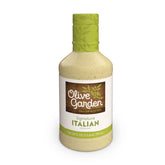 Olive Garden Signature Italian Dressing bottle ready to top vibrant salads.