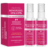OLIVITA 5% Minoxidil spray for women bottle highlights compact packaging for daily use.