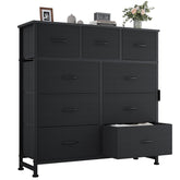 OLIXIS 9-drawer dresser top view with solid wood surface for quick access