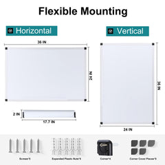 OLIXIS Magnetic White Board side view highlighting slim profile
