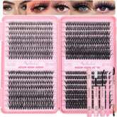 OLLAVO Lash Clusters Kit 640 pcs packaging for complete DIY lash solution.