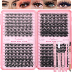 OLLAVO Lash Clusters Kit 640 pcs packaging for complete DIY lash solution.