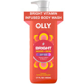 OLLY Bright Body Wash bottle pour for easy daily cleansing.