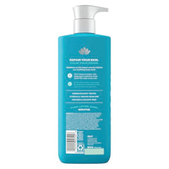 OLLY Calm Mood Skin Body Wash cream-gel texture shown for gentle cleansing.