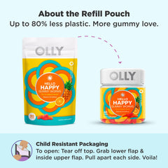 Vitamin D inclusion in OLLY Hello Happy Gummy Worms packaging
