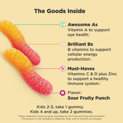 Close-up of the OLLY label showing vitamins and minerals.