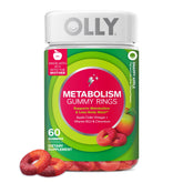 OLLY Metabolism Gummy Rings bottle front showing a 60-count supply for daily wellness
