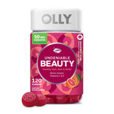 OLLY Undeniable Beauty gummy bottle supports healthy hair, skin and nails.