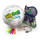 Ollyball glow party ball glowing for safe indoor night games.