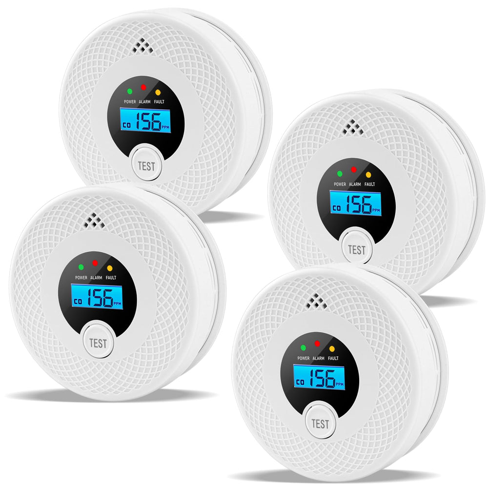 OLUNCLE four-pack smoke and CO detectors ready for home protection and early warning.