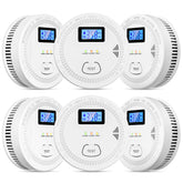 OLUNCLE smoke CO detector front panel with clear status indicators.