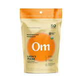 OM MUSHROOM SUPERFOOD Lion's Mane powder bottle promotes cognitive ease during study and work.