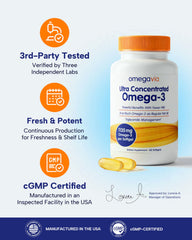 OmegaVia enteric coated capsules reduce stomach irritation