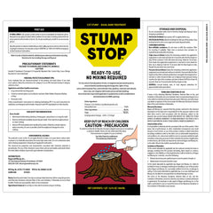 OMNI DEPOT Stump Stop bottle pour demonstrates direct woody plant treatment.