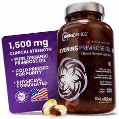 OmniBiotics Evening Primrose Oil bottle for daily balance and natural wellness.