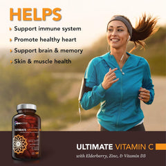 OmniBiotics capsules close-up showcases high-potency vitamin C for daily immune support.
