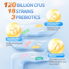OMOGS Probiotics with prebiotics and enzymes aiding digestion