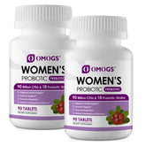 OMOGS Women's Probiotic bottle front view for daily gut support.