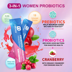 OMOGS Women's Probiotic powder scoop for easy mixing into drinks
