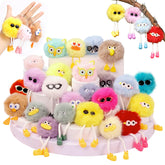 OMyFav fluffy plush keychains in four sizes for Easter fillers and classroom prizes.