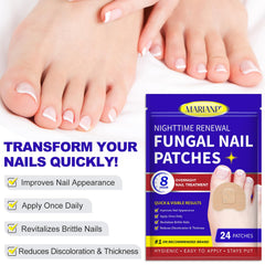 Close-up of OMZOK patch being applied to a nail for overnight repair.