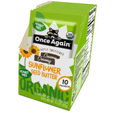 Once Again organic sunflower butter packets box front for on-the-go snacking