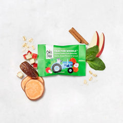 Once Upon a Farm organic whole-grain oats base supporting growing toddlers.
