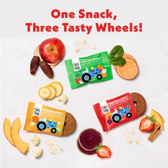 Once Upon a Farm tractor wheel banana bars, wholesome bite-sized treat for tiny hands.