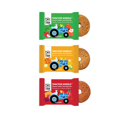 Once Upon a Farm tractor wheel strawberry bars, soft-baked and easy for self-feeding.