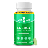 One A Day Energy Daily Essentials bottle front showing daily energy multivitamin