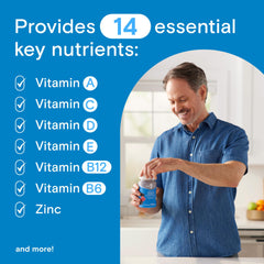 One A Day Men's 50+ gummies serving shows simple daily dose.