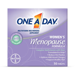 One A Day Women's Menopause Multivitamin bottle front for daily immune and bone support.