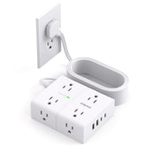 One Beat 10ft extension cord with flat plug for compact desk setup