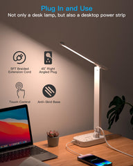 One Beat LED desk lamp foldable arm highlights compact workspace saving design.