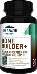 One Elevated Bone Builder bottle label highlights dosage and calcium sources.