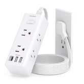 One Beat flat-plug power strip ideal for close-to-wall installation.