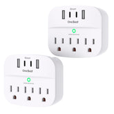 One Beat multi-plug outlet with 3 AC outlets and 4 USB ports for versatile charging.
