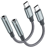OneKer USB-C to Aux adapter 2-pack delivers clear headphone audio.