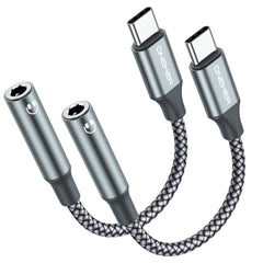 OneKer USB-C to Aux adapter 2-pack delivers clear headphone audio.