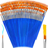 ONEXIZ 162-piece paint brush set overview with round and flat tips for versatile art projects