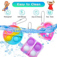 ONKULL colorful pop-keychains: durable silicone with bright hues for classroom fun.