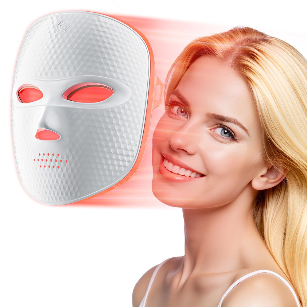 ONLUKY red light therapy mask with LED array for facial rejuvenation at home
