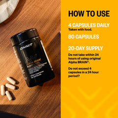 Capsules being poured from the bottle for a quick study break