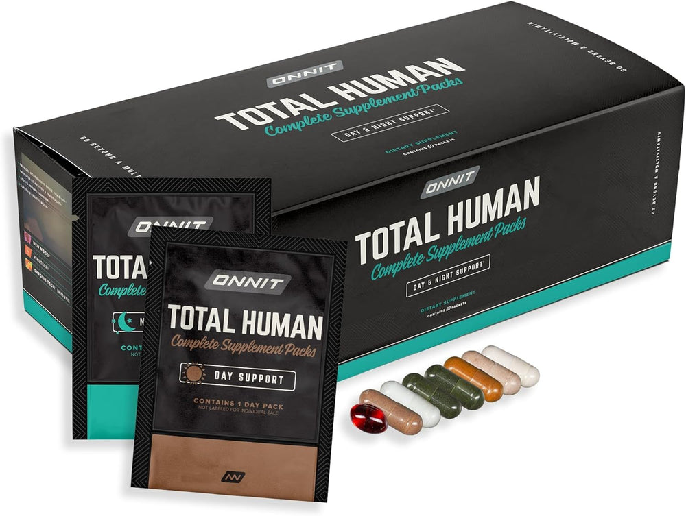 ONNIT Total Human Day Pack capsules bottle showing daily energy support